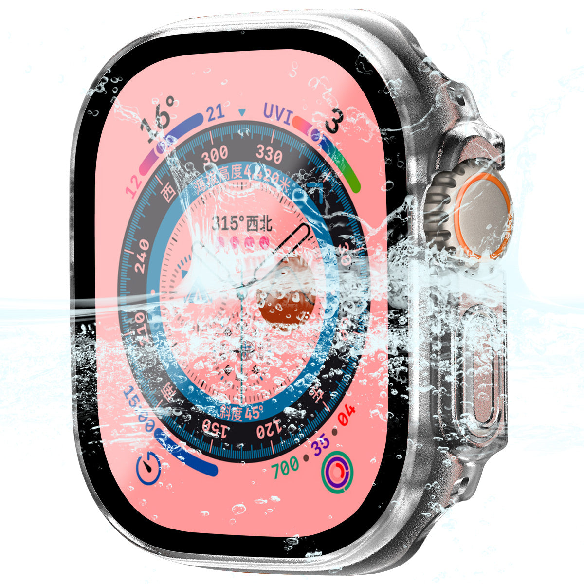 ENKAY HAT PRINCE For Apple Watch Ultra 2 49mm Ultra 49mm Waterproof Case Tempered Glass Screen Protector Hard PC Full Protection Watch Cover ENKAY HAT PRINCE For Apple Watch Ultra 2 49mm Ultra 49mm Waterproof Case Tempered Glass Screen Protector Hard PC Full Protection Watch Cover